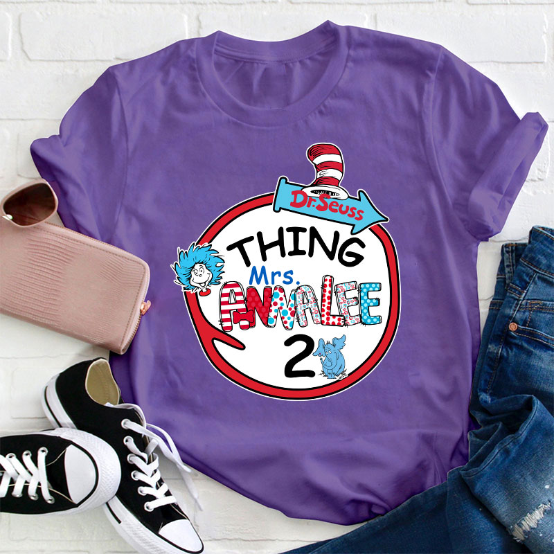 Personalized Name Children's Book Teacher T-Shirt