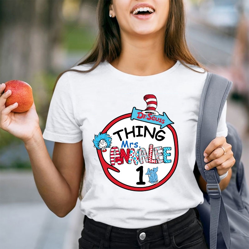 Personalized Name Children's Book Teacher T-Shirt