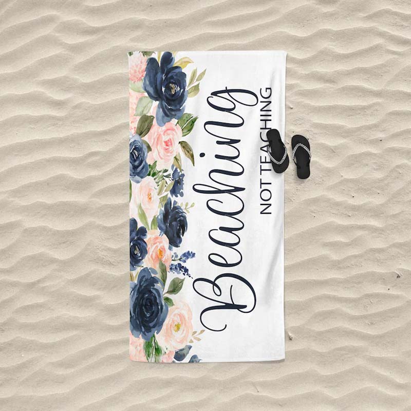 Blooming Flower Teacher Beach Towel