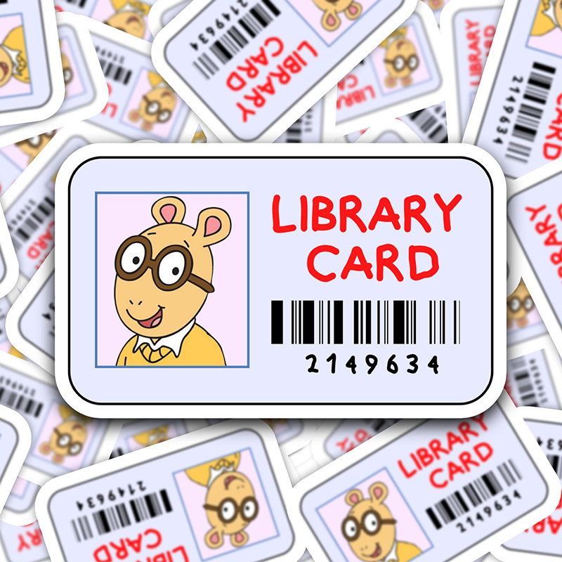 Kangaroo Library Card Teacher Stickers