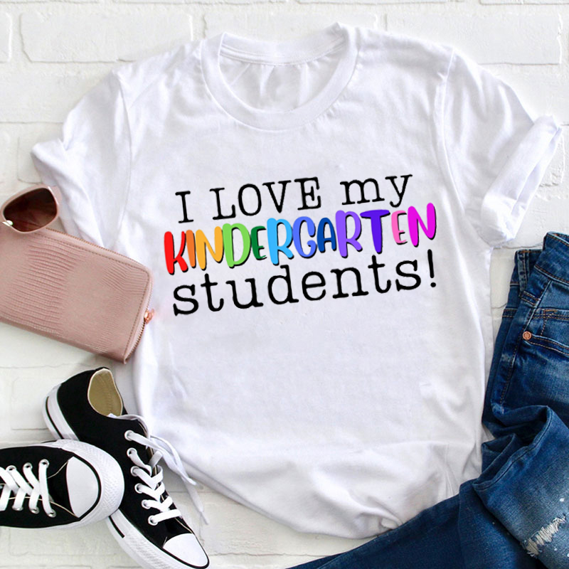 Personalized Grade I love My Students Teacher T-Shirt