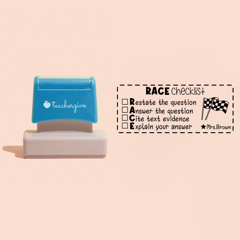 Race Checklist Large Rectangle Stamp