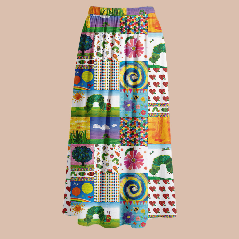 The Very Hungry Caterpillar Teacher Autumn Printed Midi Skirt