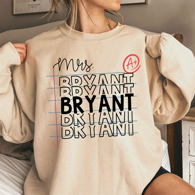 Personalized Teacher Name Teacher Sweatshirt