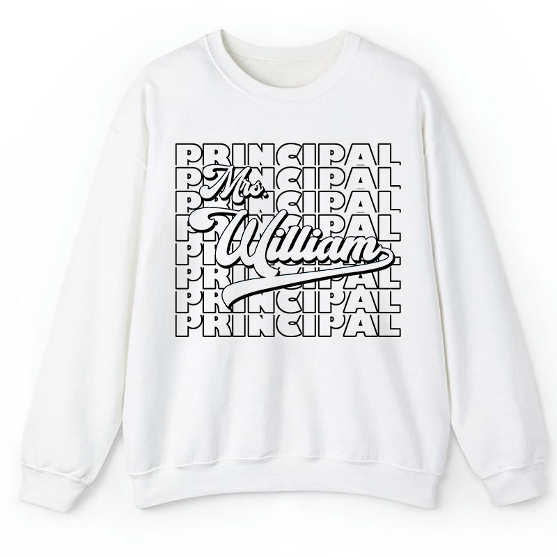 Personalized Name And Position Simple Teacher Sweatshirt