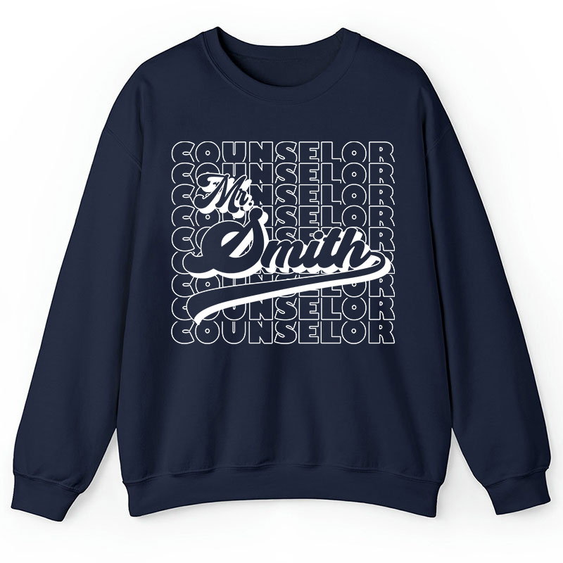 Personalized Name And Position Simple Teacher Sweatshirt