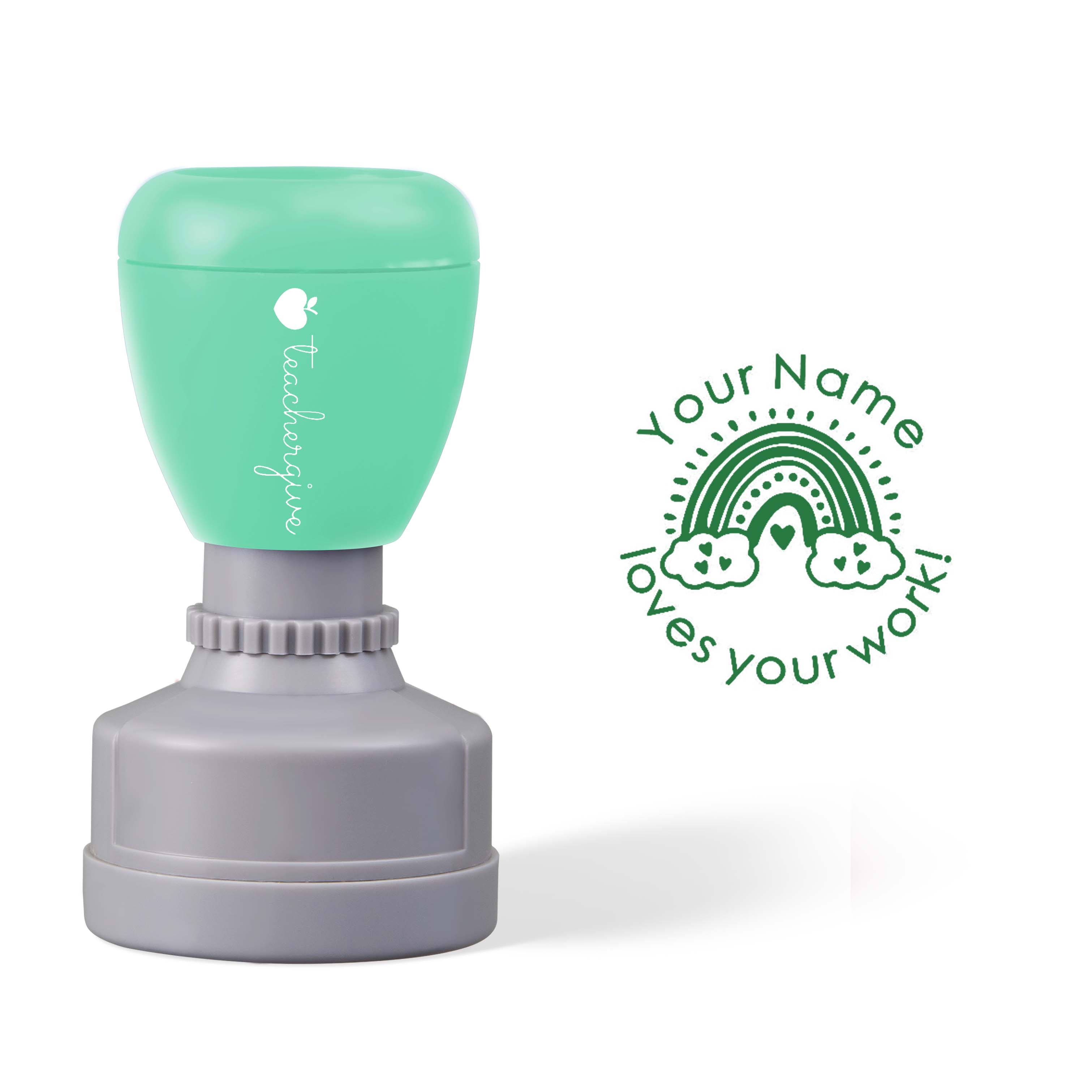 Personalized Name Love Your Work Teacher Stamp