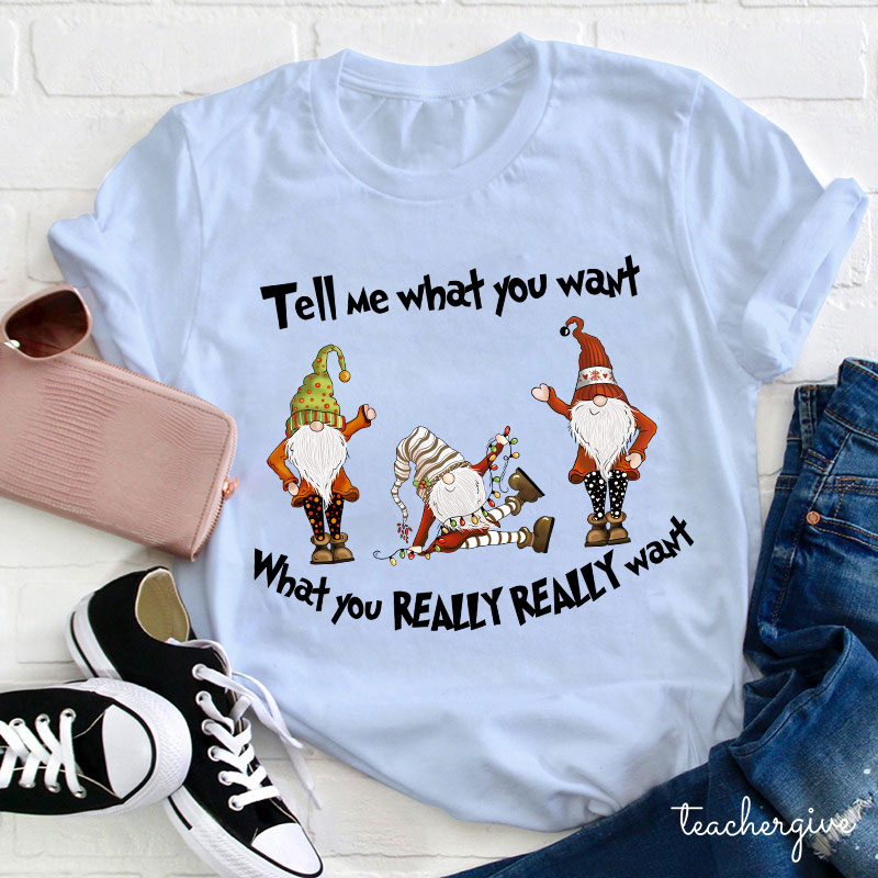 Tell Me What You Want Teacher T-Shirt