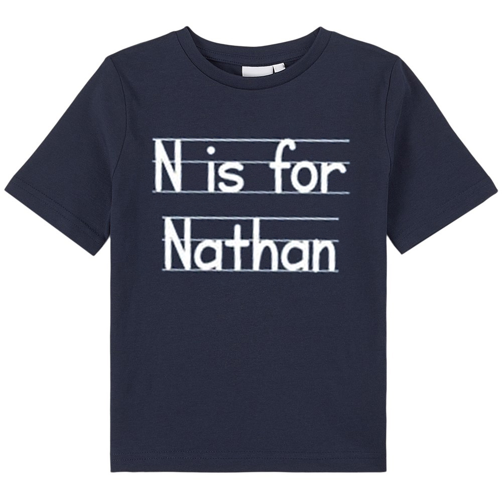 Personalized N Is For Nathan Kids T-Shirt