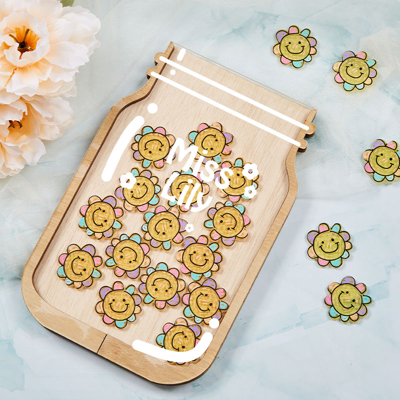Personalized Fill The Jar With Sunflower Teacher Reward Jar