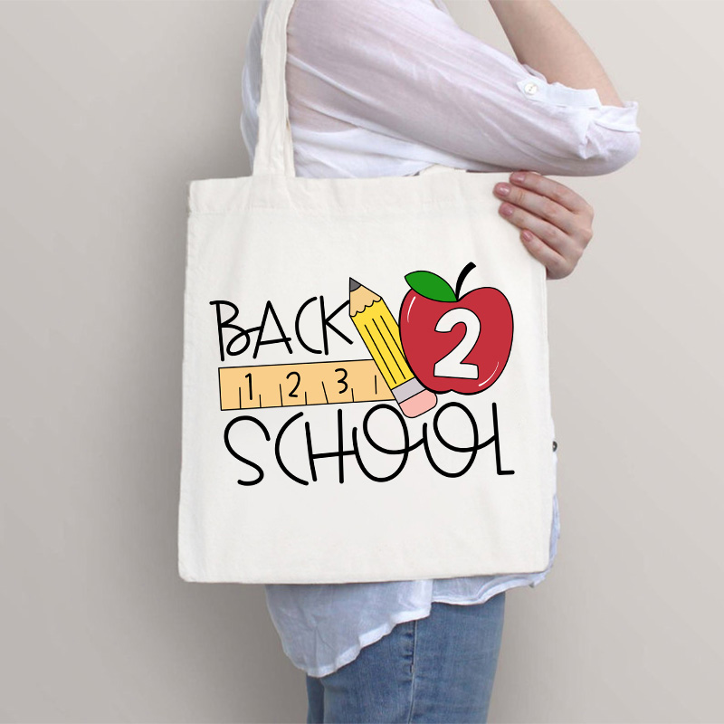 Back School Apple Tote Bag