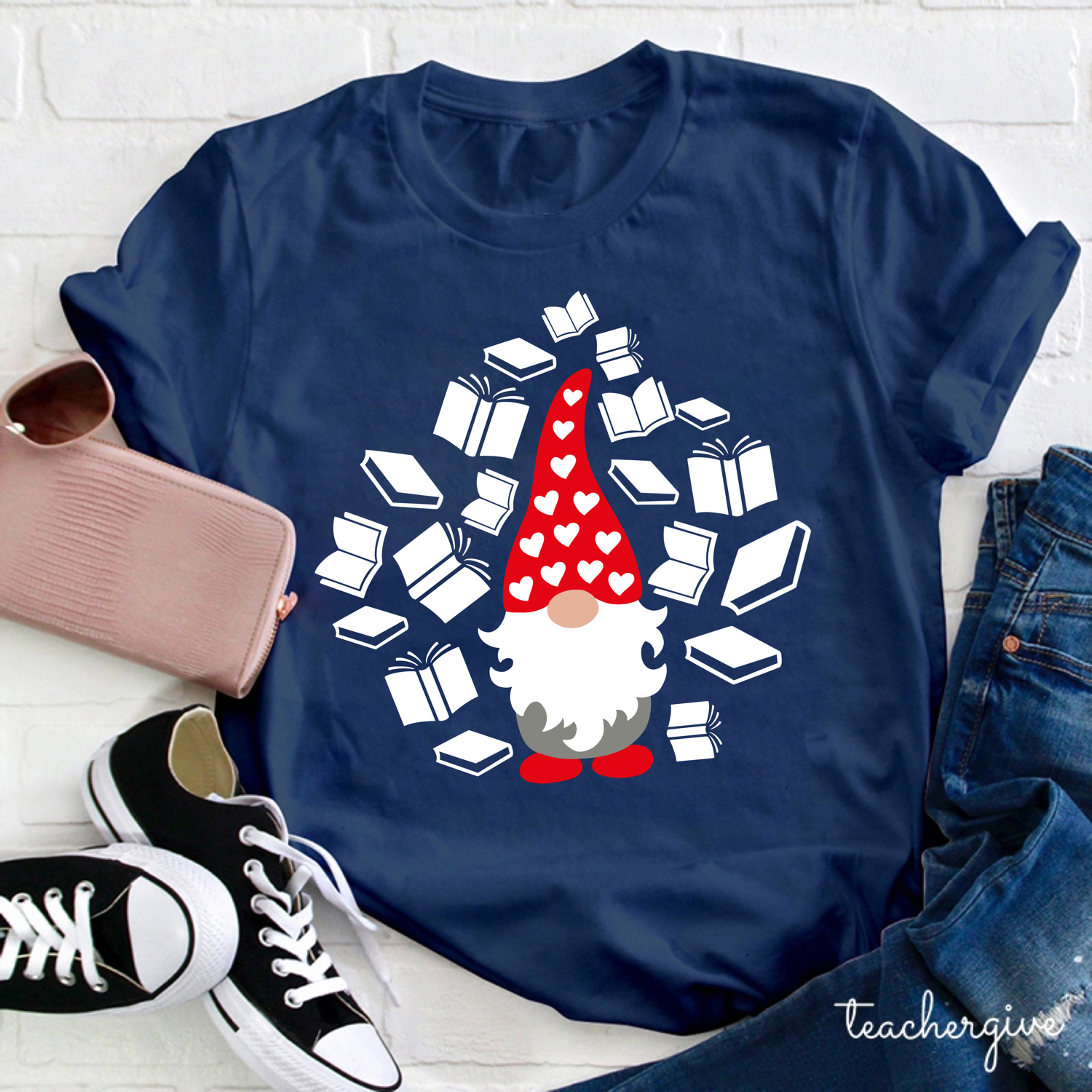 A Bookholic Gnomes Teacher T-Shirt