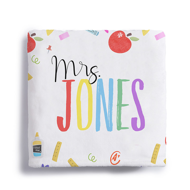 Personalized Printed Teacher Blanket