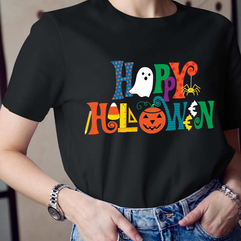 Colorful Happy Halloween T-Shirt