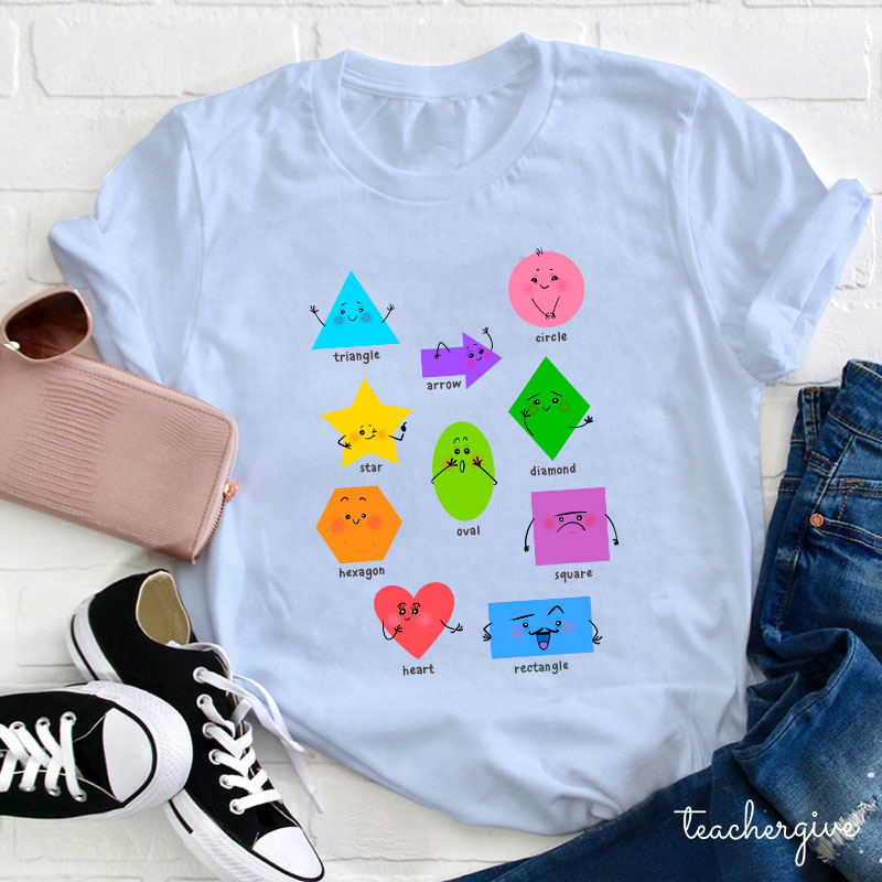 Learn Shapes With Me Teacher T-Shirt