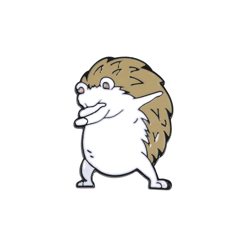 Cute Hedgehog And Books Pin Set