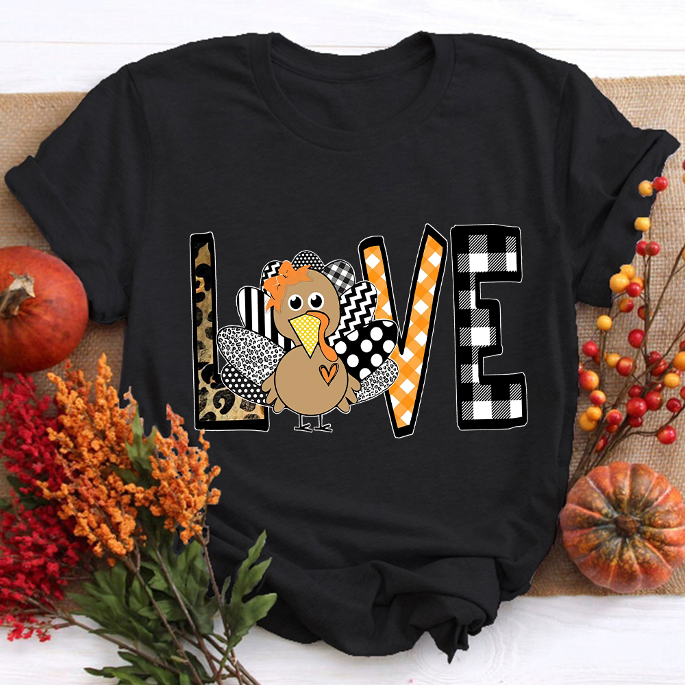 Show Your Love Turkey Teacher T-Shirt
