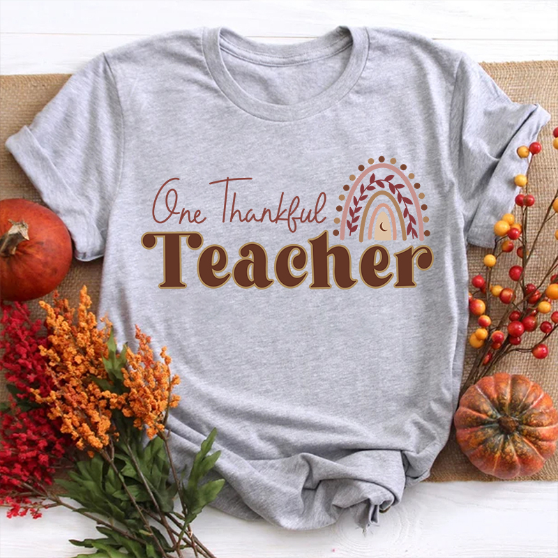One Thankful Teacher Thanksgiving Teacher T-Shirt