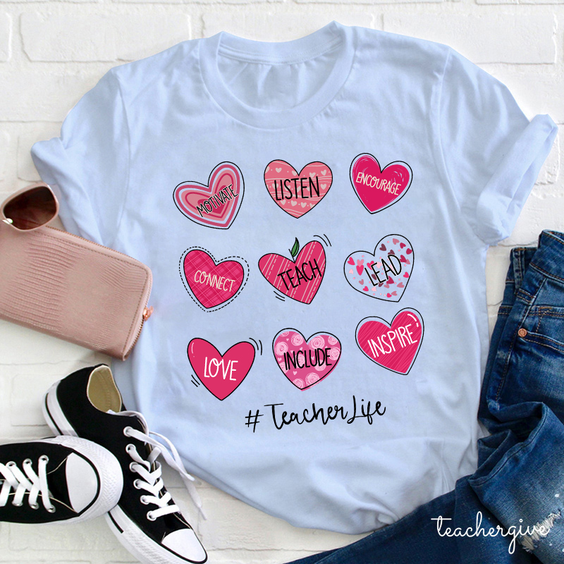 Motivate Listen Encourage Teacher T-Shirt