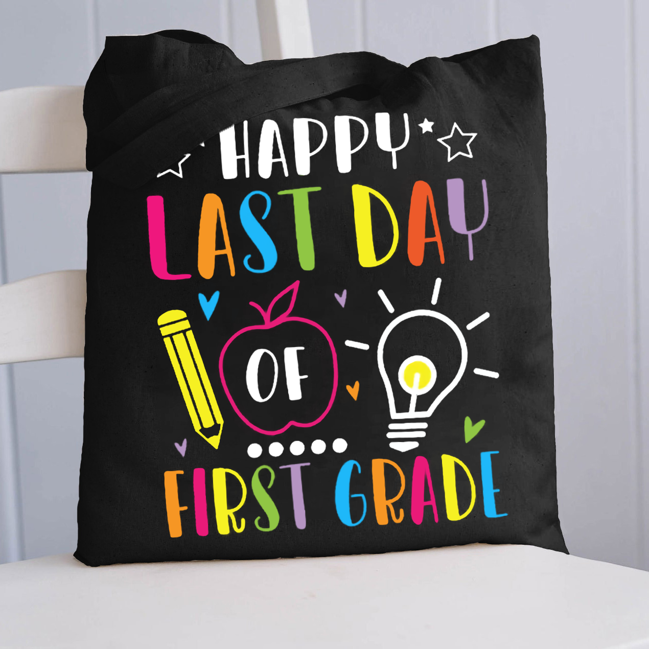 Personalized Happy Last Day Tote Bag