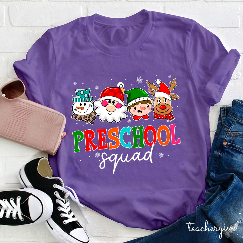 Personalized Christmas Crew Teacher T-Shirt