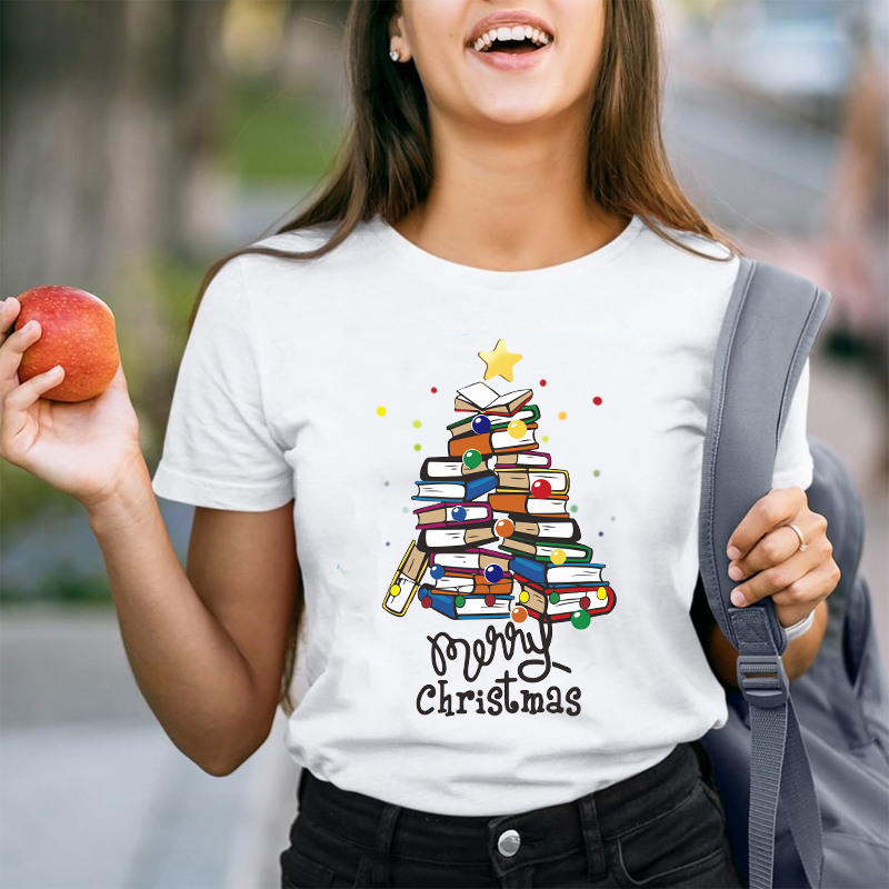 Merry Christmas Books T-Shirt