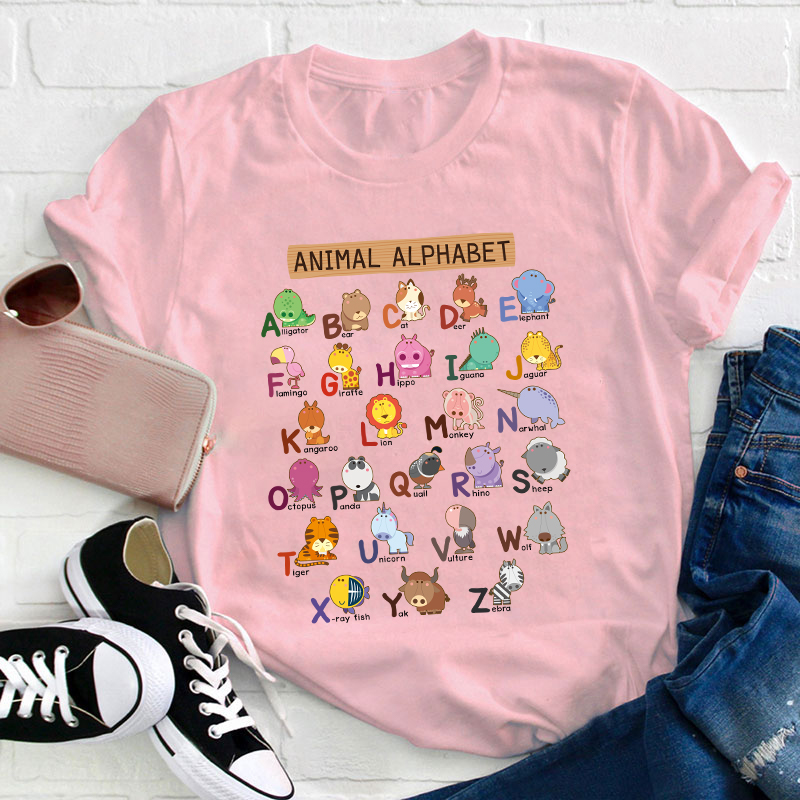 Animal Alphabet Teacher T-Shirt