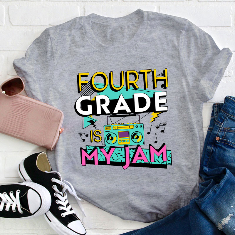 Personalized Grade Is My Jam Teacher T-Shirt