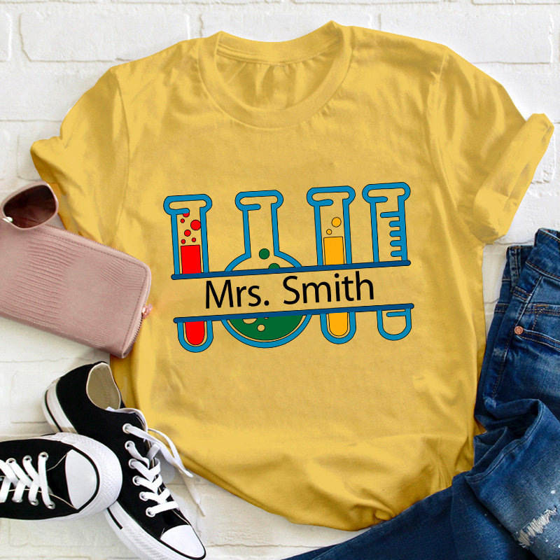 Personalized Name Chemical Teacher T-Shirt