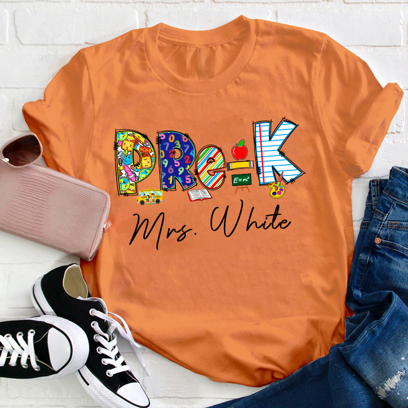 Personalized Grade And Name Back To School Teacher T-Shirt