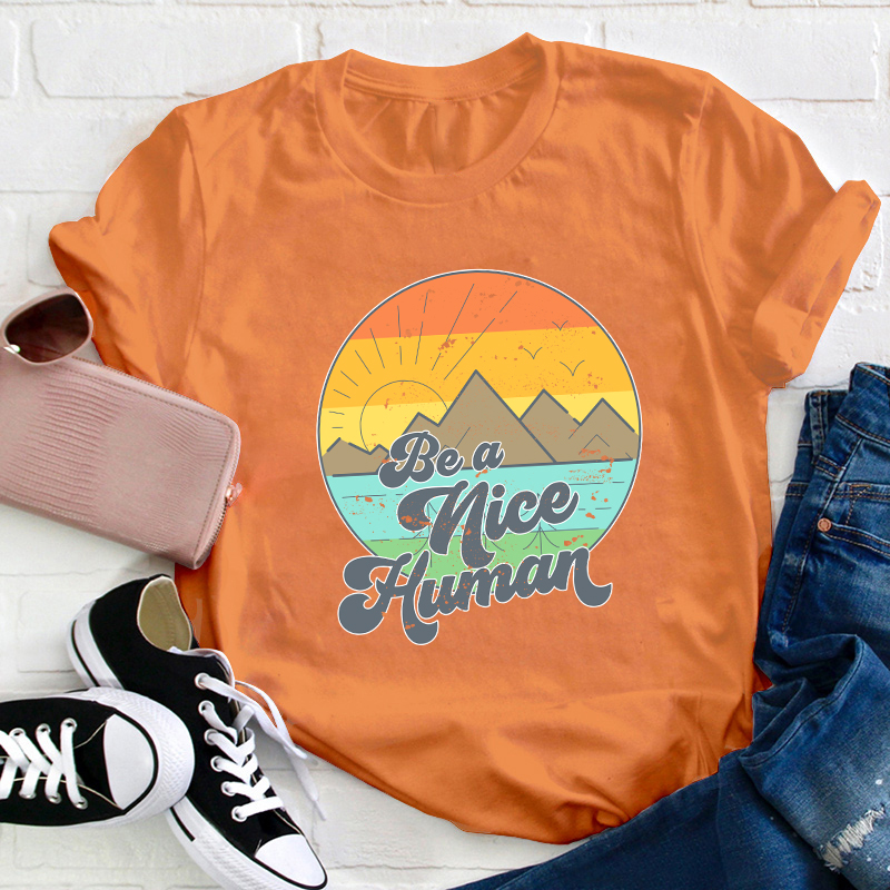 Be A Nice Human Teacher T-Shirt