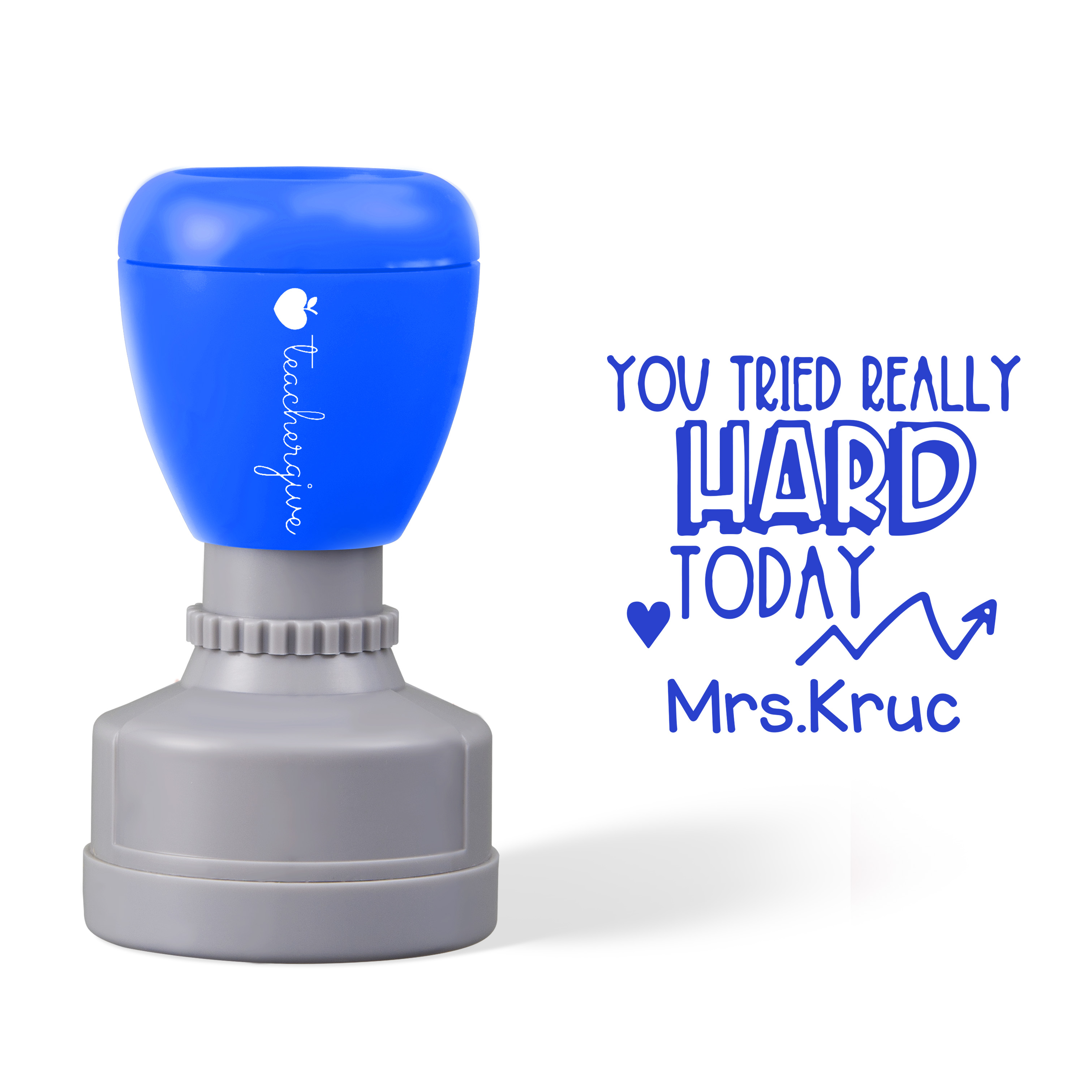 Personalized You Tried Really Hard Today Teacher Stamp