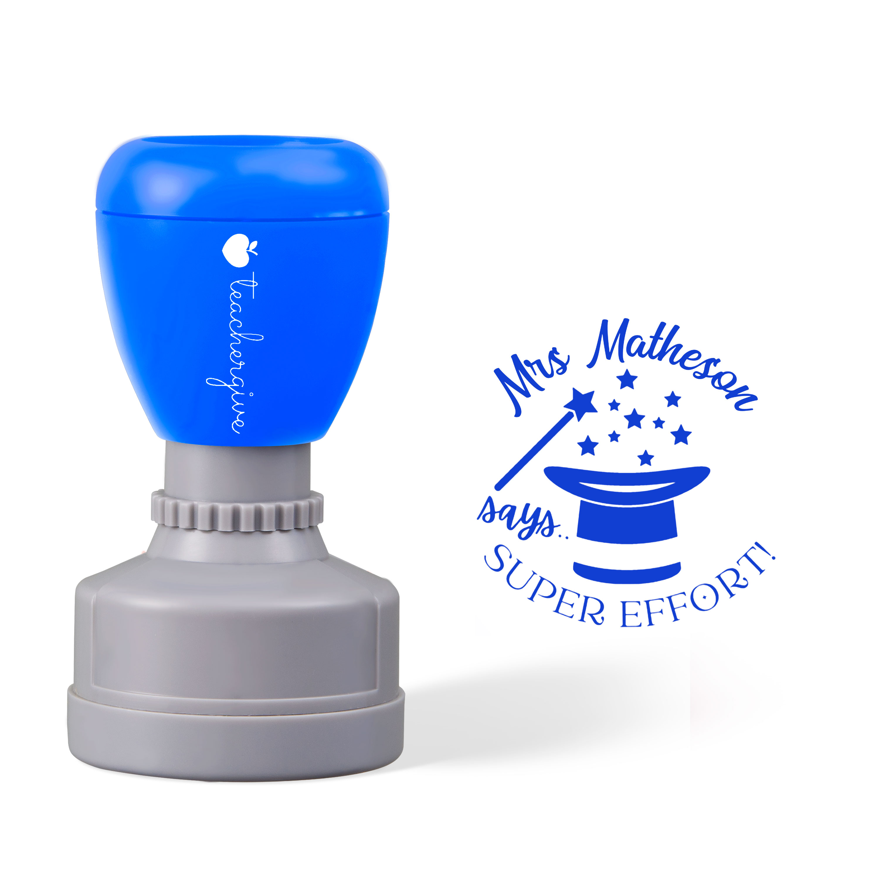 Personalized Super Effort Magic Teacher Stamp