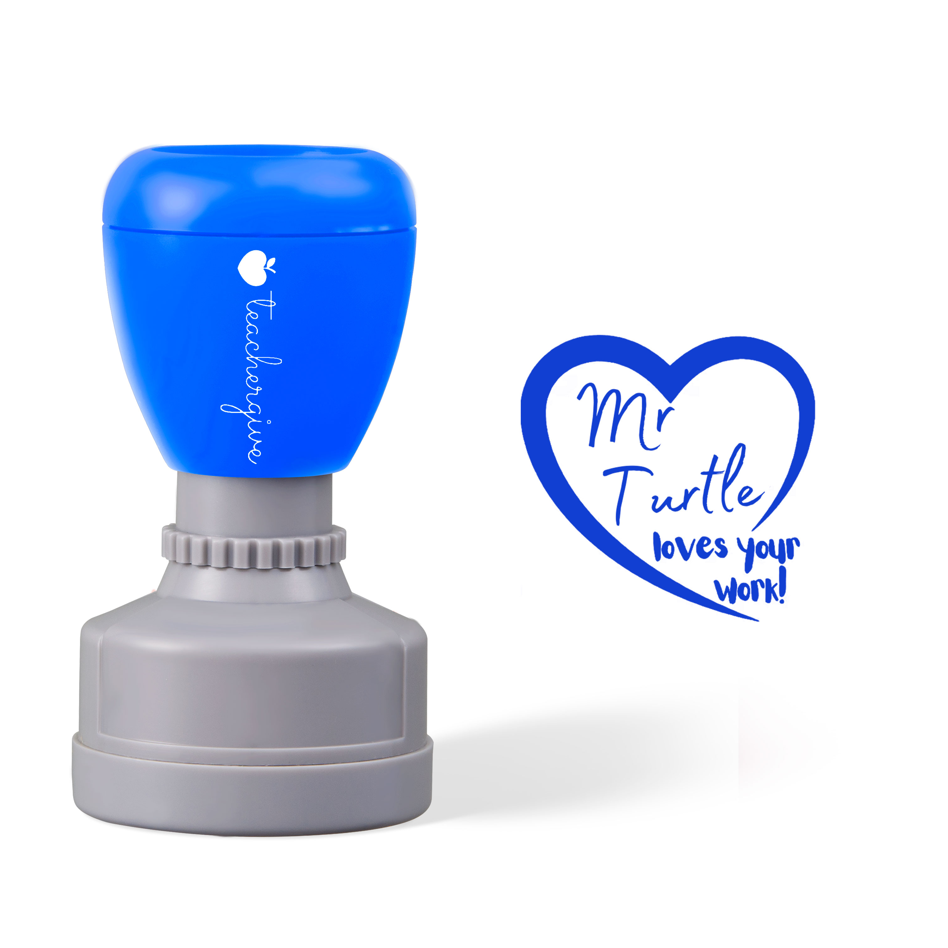 Personalized Loves Your Work Teacher Stamp