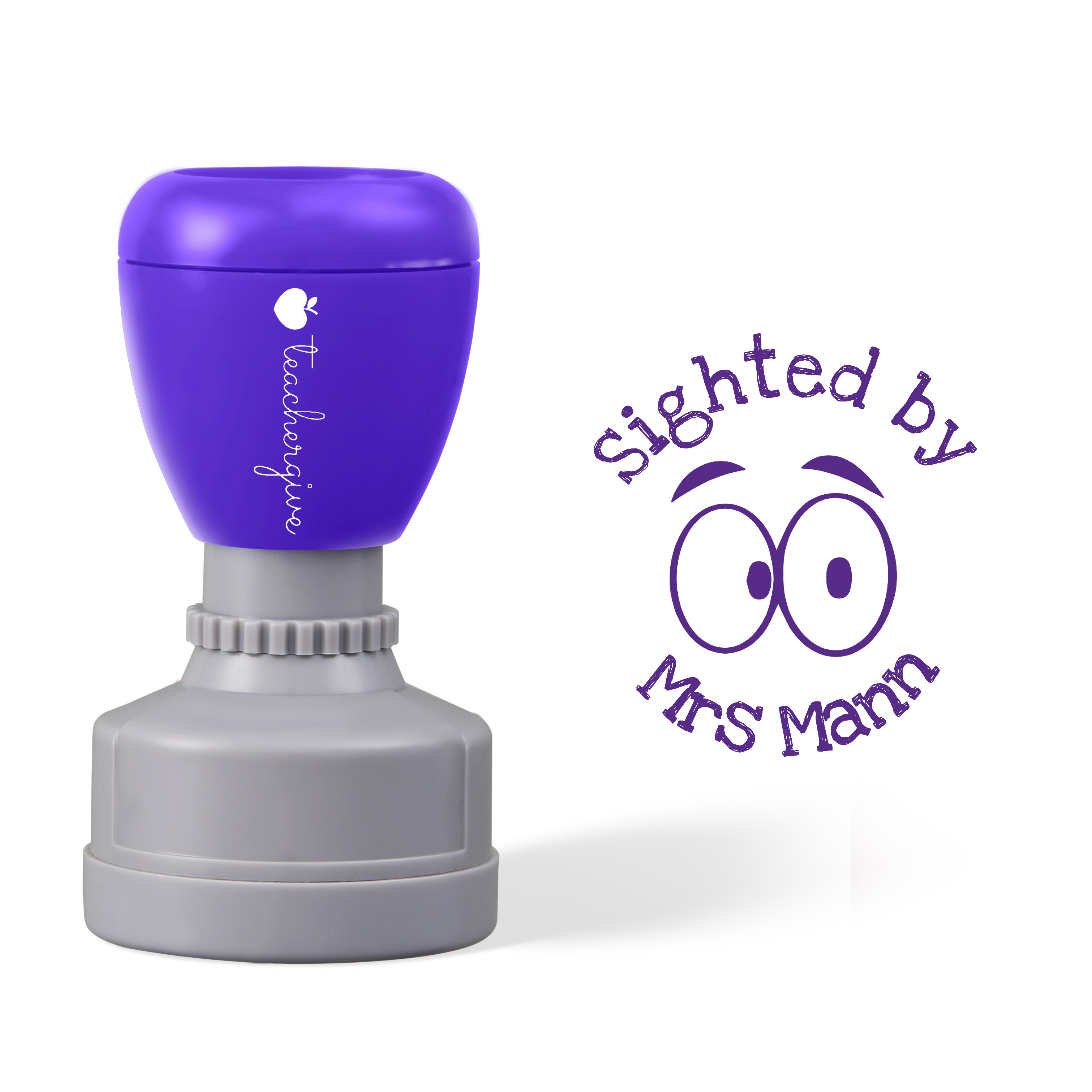 Personalized Sighted By Teacher Stamp
