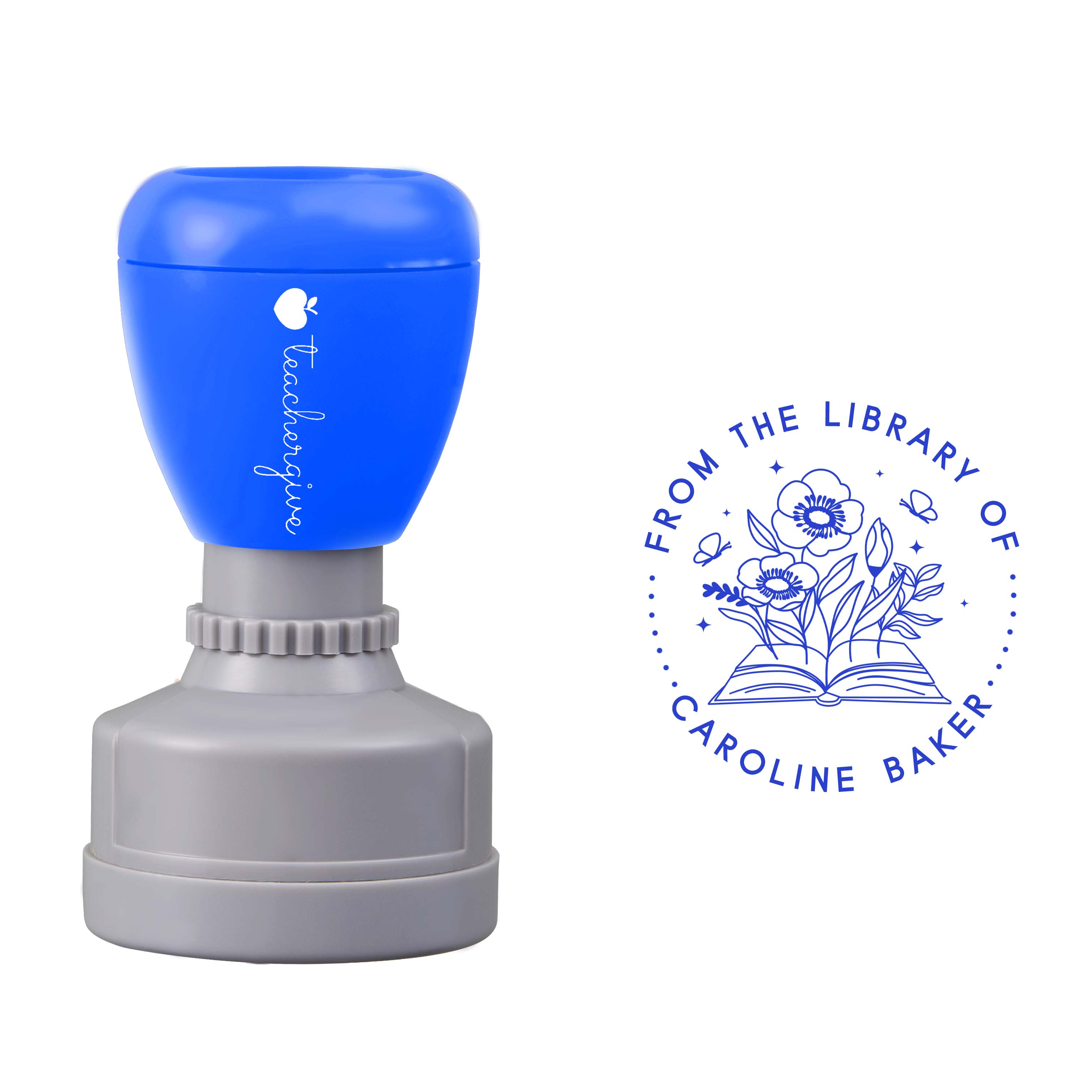Personalized From The Library Of Teacher Stamp