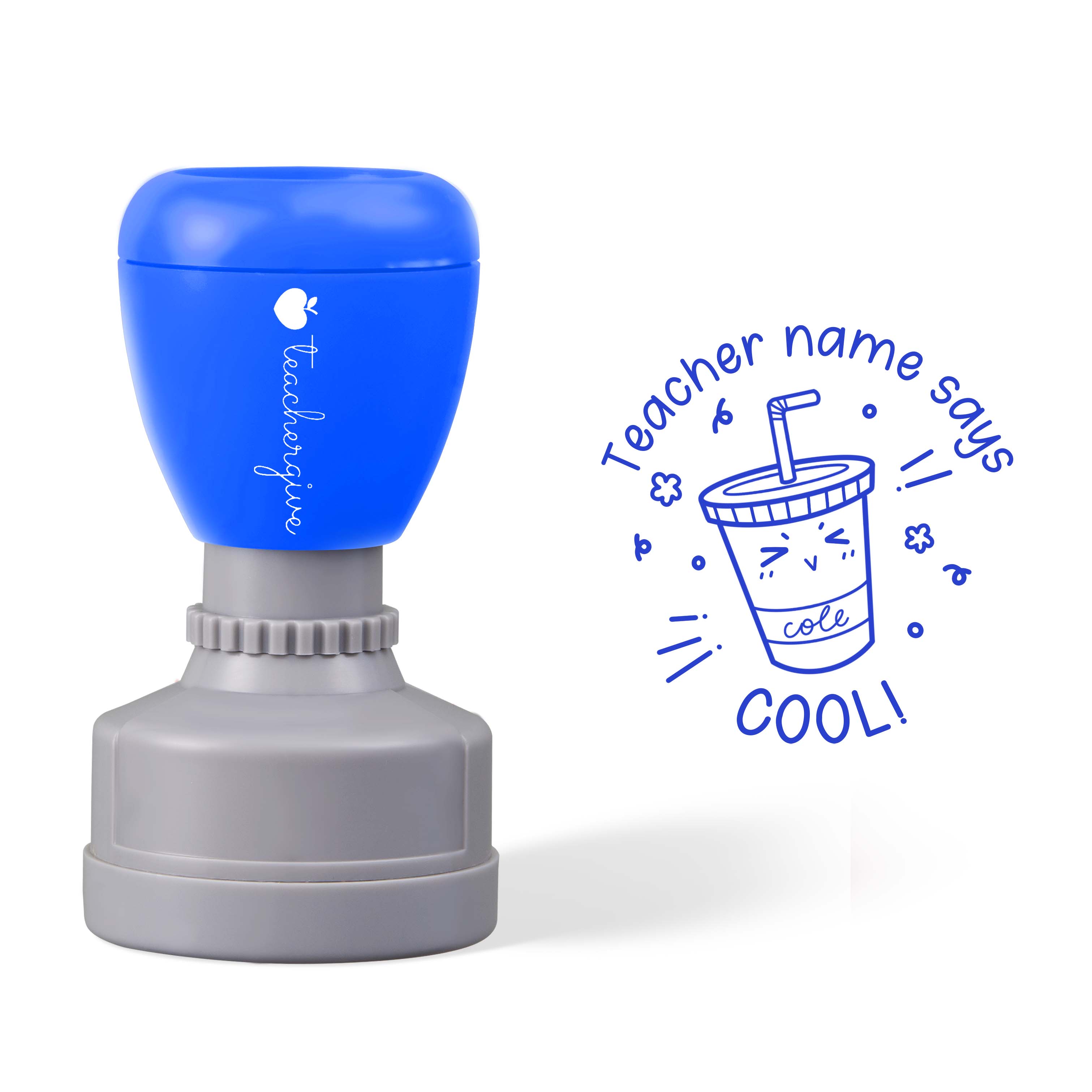 Personalized  Teacher Says COOL Stamp
