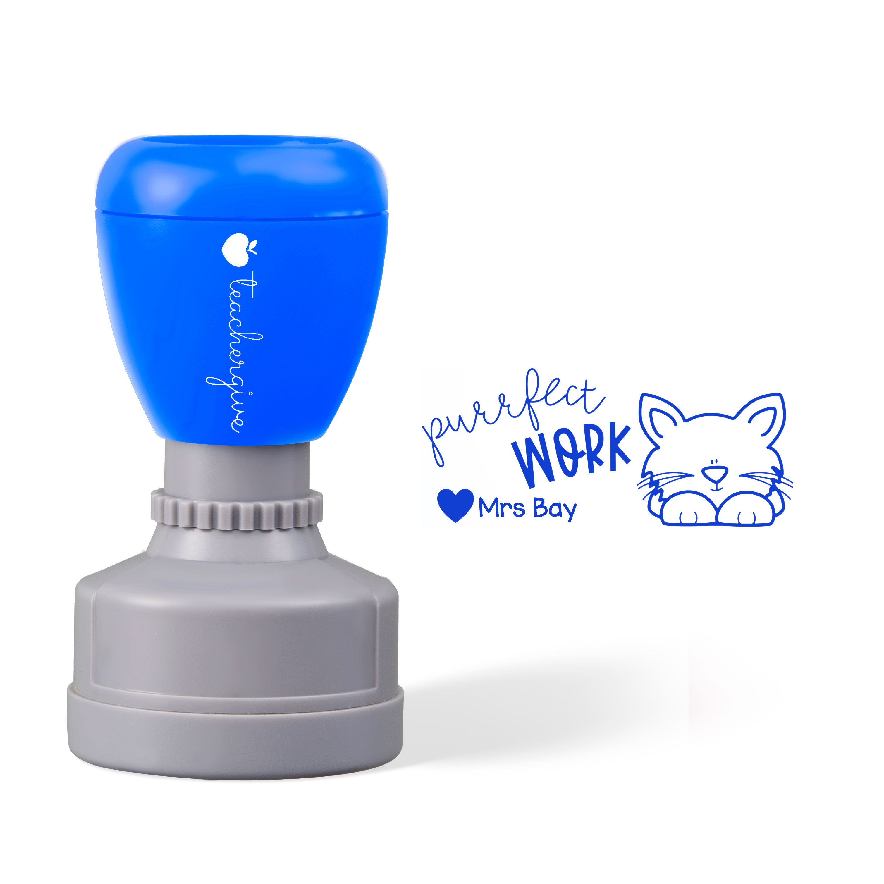 Personalized Perfect Work Teacher Stamp
