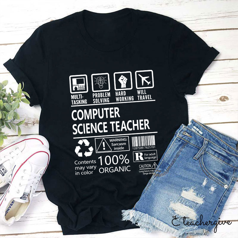 Computer Science Teacher T-Shirt-Teachergive