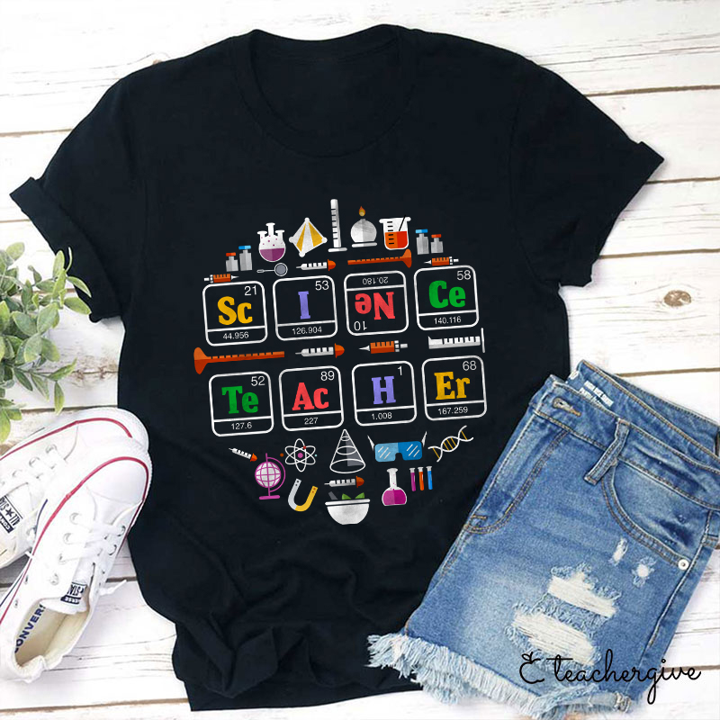 Science Teacher Play With These Equipments Teacher T-Shirt-Teachergive