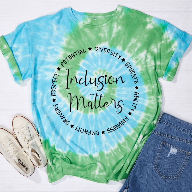 Inclusion Potential Diversity Teacher Tie-dye T-Shirt