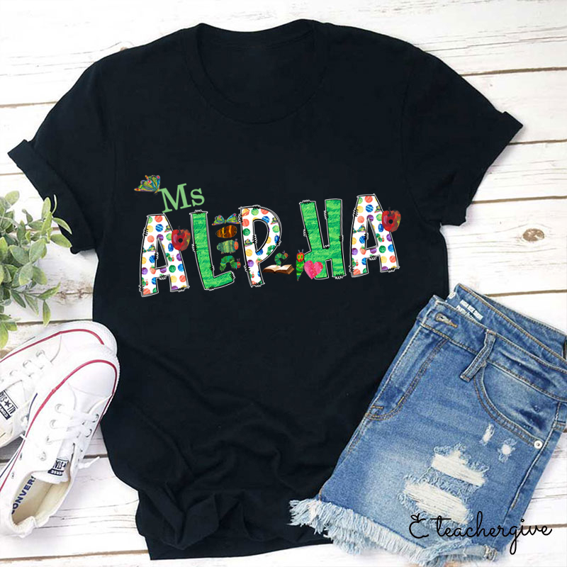 Personalized Very Hungry Teacher T-Shirt