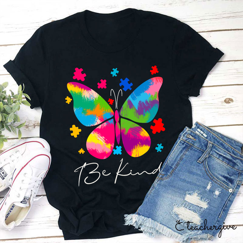 Be Kind Butterfly Teacehr T-Shirt