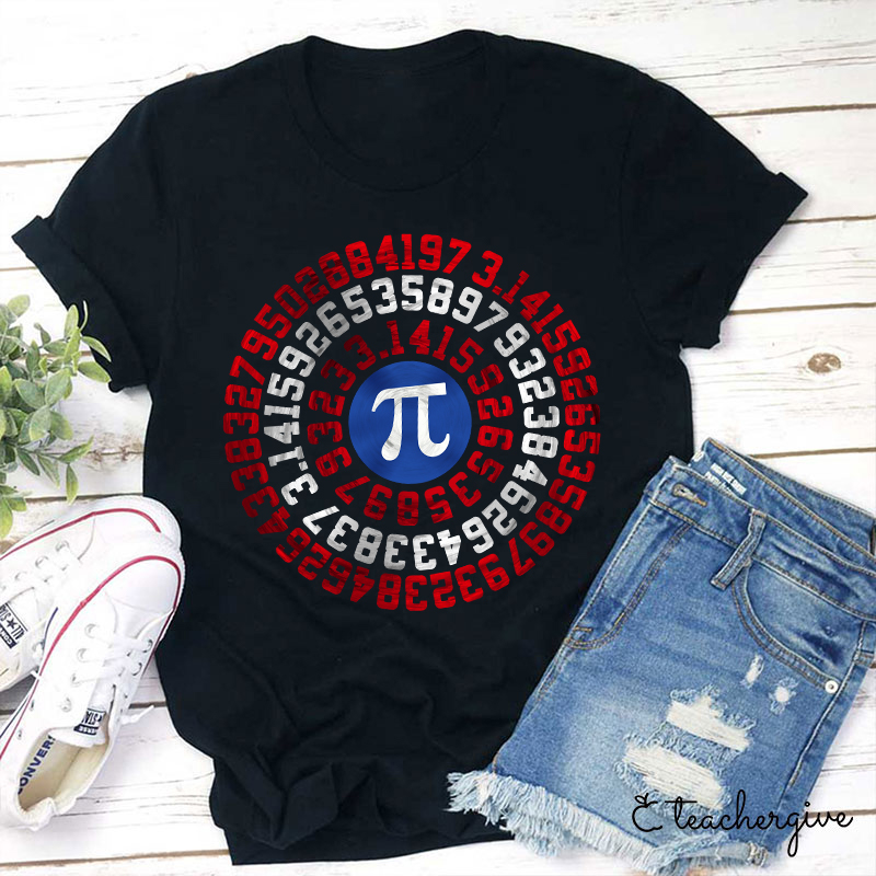 Mathematics Symbol π Teacher T-Shirt