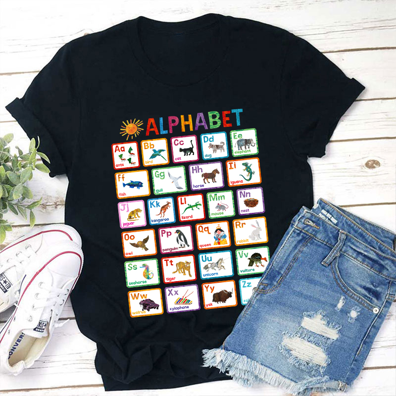 Animals Alphabet Teacher T-Shirt