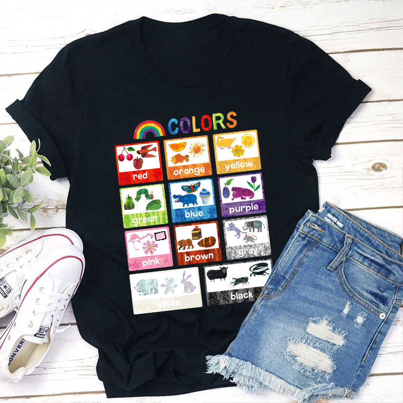 Colourful Colors Teacher T-Shirt