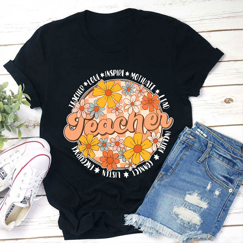 Flowers Teacher T-Shirt