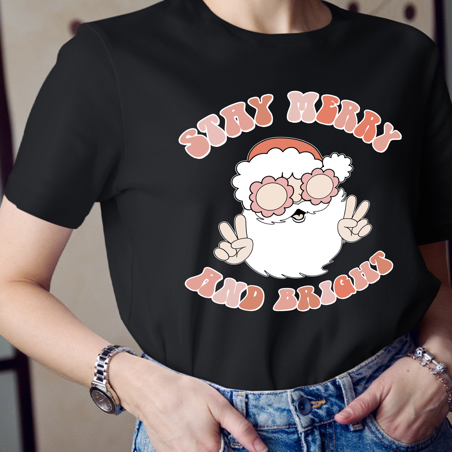 Stay Merry And Bright Teacher T-Shirt