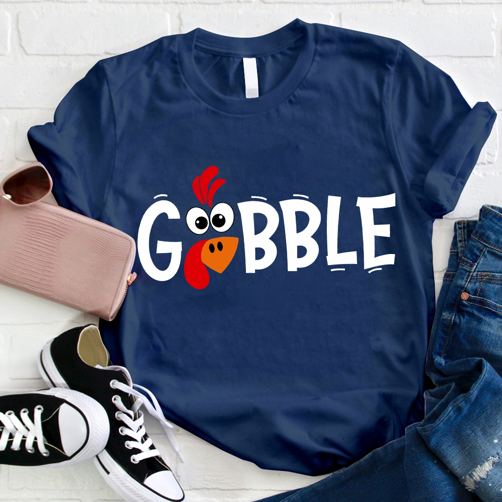 Gobble Turkey Teacher T-Shirt