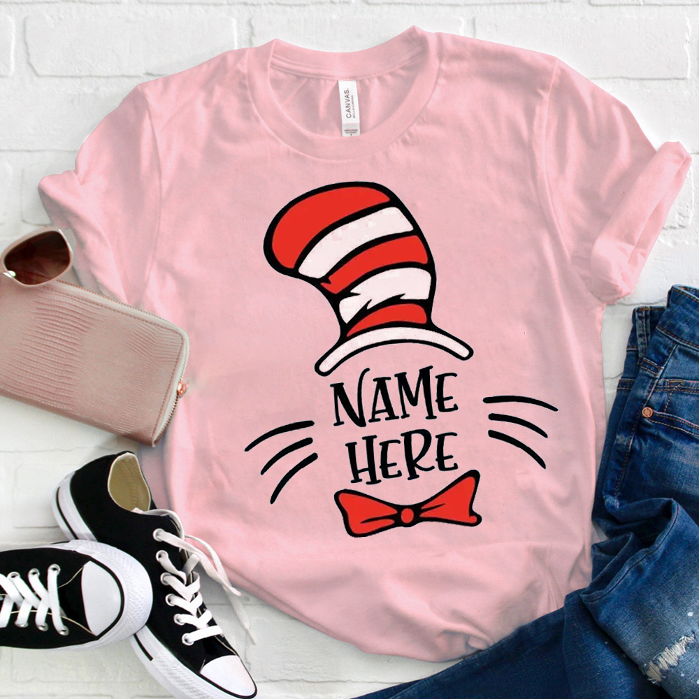 Personalized Teacher Name Cat T-Shirt